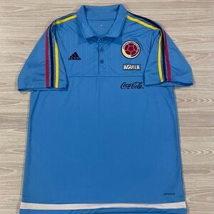 Adidas 2017/18 Colombia National Football Team Soccer Jersey Blue Men’s Size XL